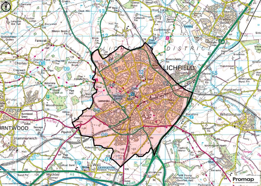 Boundary Map Lichfield Municipal Charities Boundary Map Lichfield Municipal Charities